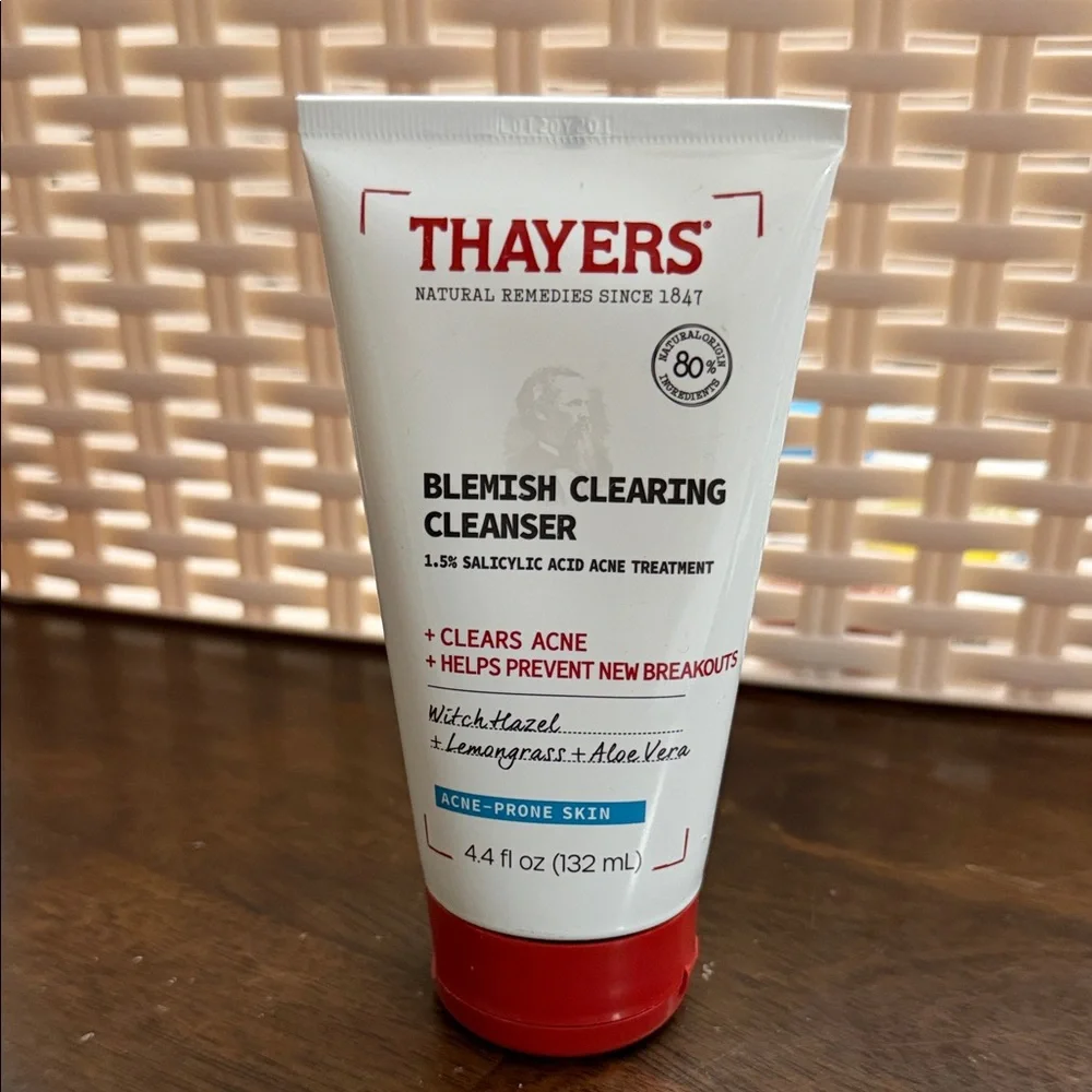 Thayers Blemish Clearing Cleanser Unisex 4.4oz White Salicylic‎ Acid Acne NWT
